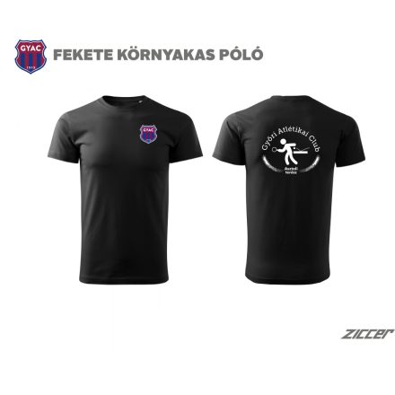 GYAC Asztalitenisz COTTON URBAN T-SHIRT pamut kereknyakú póló unisex fekete