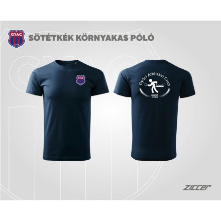 GYAC Asztalitenisz COTTON URBAN T-SHIRT pamut kereknyakú póló unisex sötétkék