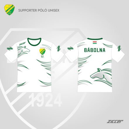 BÁBOLNA Supporter T-Shirt unisex szublimációs póló fehér